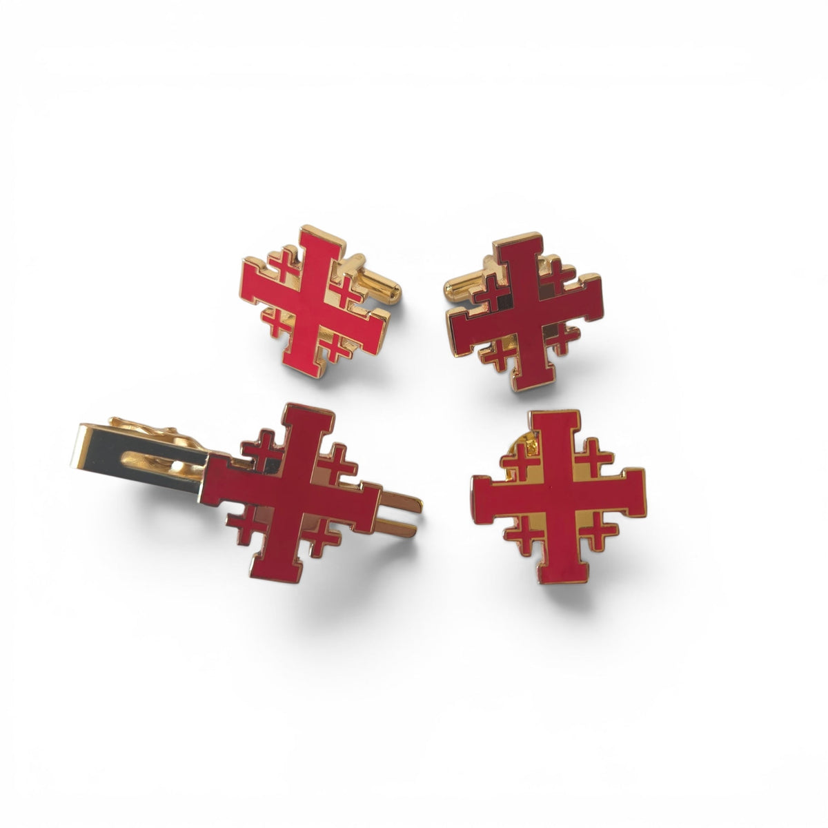 Red Jerusalem Cross Accessory Gift Set