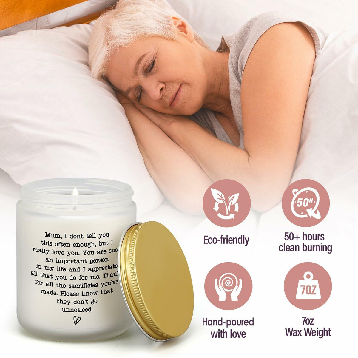 Scented Candles Gift for Mom Grandma Aunt Relaxing Present Thoughtful Gift